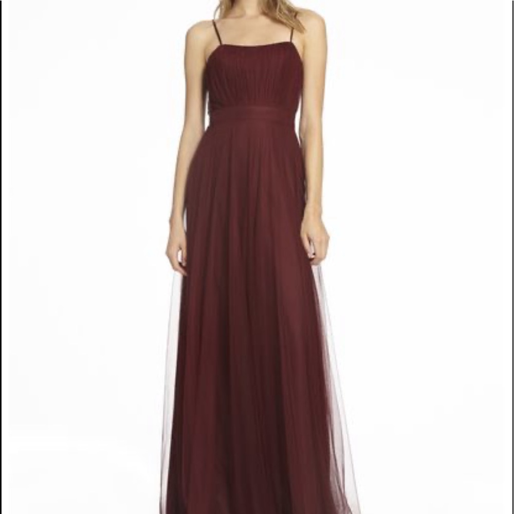 Monique Lhuillier Cabernet Tulle Gown